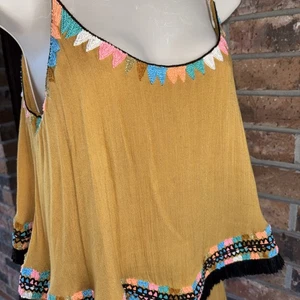 Pia Pauro Strampler gold bestickt Fransen sehr guter Zustand Größe S - Bild 1 von 13