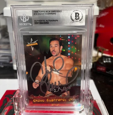 CHAVO GUERRERO JR 1999 TOPPS WCW/NWO NITRO SIGNED AUTOGRAPHED CARD BAS AUTHENTIC - Image 1 of 4