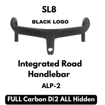 Road Bicycle Drop Bar Carbon Integrated Handlebar Internal Cable Routing - Image 1 of 4