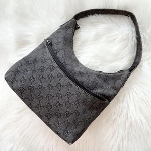 Bandolera compacta GUCCI Denim de lona negra con logotipo GG - Imagen 1 de 11