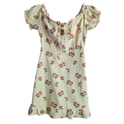 Urban Outfitters Women's Cherry Print Mini Baby Doll Dress SZ XS - Image 1 of 4