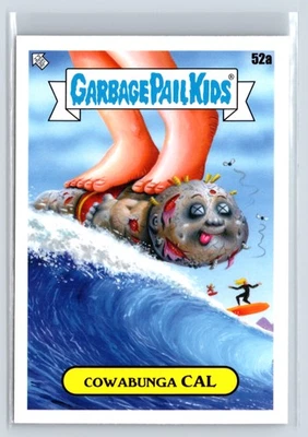 2022 on Vacation GPK Garbage Pail Kids Sticker Goes Cowabunga CAL Base #52a - Image 1 of 4