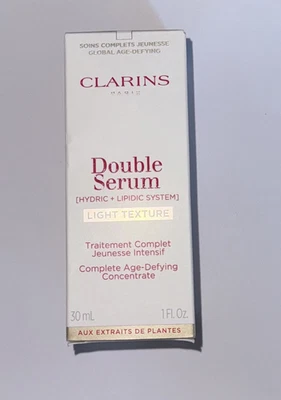 Clarins Double Serum New Light Texture 30ml Hydric+lipidic Serum - FREE P&P - Image 1 of 3