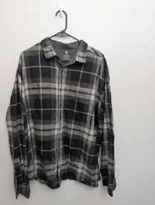 A2 Kuhl Disordr Flanellhemd Herren XXLarge grau kariert schwer 3-lagig Outdoor - Bild 1 von 3