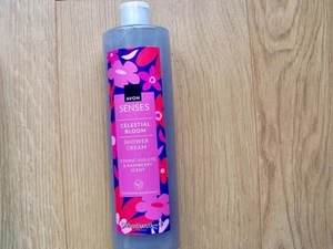 AVON SENSES CELESTIAL BLOOM VIOLETS & RASPBERRY SCENT SHOWER CREAM 500ML  (67) - Picture 1 of 1