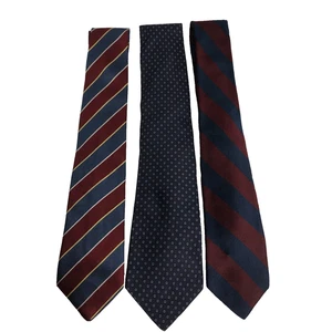 Konvolut 3 Vintage J. Press "The Burlington Knot" Seidenkrawatten Streifen gepunktet - Bild 1 von 6