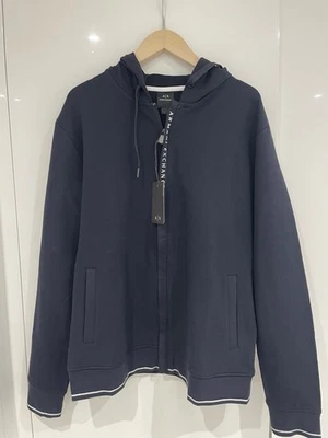 Ax Armani Exchange Placket Full Zip Hood Hoodie Men’s Large New With Tags  - Image 1 of 4