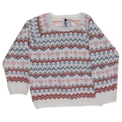 Baby C&A, Strickpullover, Größe: 92, Weiß/Mehrfarbig #1pF - Bild 1 von 4