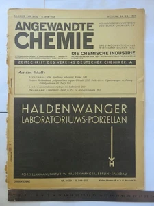 vintage Germany scientific journal Applied Chemistry 1941 - Picture 1 of 13