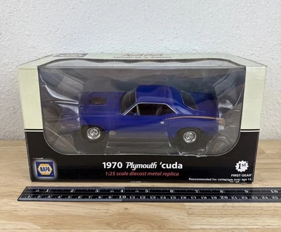 First Gear Napa Auto Parts 1/25 1970 Purple Plymouth Cuda Diecast Model Car - Image 1 of 4