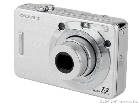 Sony Cyber-shot DSC-W55 7.2MP Digital Camera - Silver