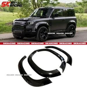 Black Fender Flare Kit Wheel Arch Cover Fits 2020-24 Land Rover Defender 90 L663 - Picture 1 of 17