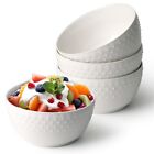 Ceramic Soup Bowls Set of 4, 6'' Porcelain Cereal Bowls, 26 oz White Ceramic ...