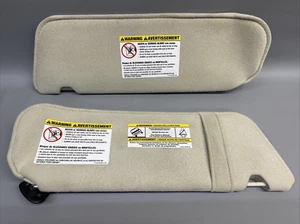 1989–2006 Ford Ranger Mazda B-Series Tan Cloth Sun Visor Set LH RH OEM - Picture 1 of 17