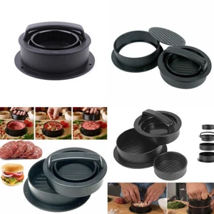US 1 Pack Stuffed Hamburger Press Patty Maker Burger 3 in 1 Non-Stick Mold - Picture 1 of 20