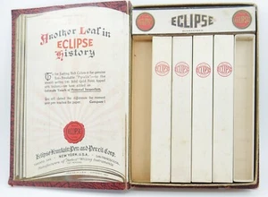 Vetrina rivenditore 6 penne stilografiche a forma di libro Eclipse - 1927 - Foto 1 di 4
