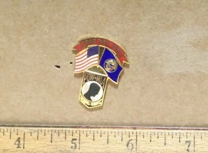 US Flag with Utah Flag POW*MIA Pin - Picture 1 of 3