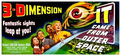 VEIO DO ESPAÇO EXTERIOR (1953) 24 folhas pôster de filme outdoor - SOMENTE AQUI!! - Imagem 1 de 4