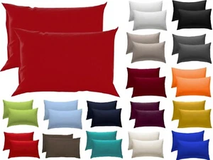 Paquete de 2 fundas de almohada funda de almohada sensación suave cojín de cama de polietileno algodón - Imagen 1 de 15