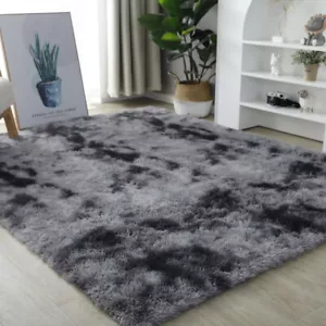 Fluffy Rugs Large Shaggy Rug Bedroom Living Room Anti Slip Soft Carpet Floor Mat - Picture 1 of 13
