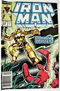 Iron Man #218 Marvel Comic Undersea Odyssey G+ - Picture 1 of 2