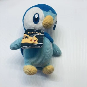 Piplup Corduroy Pokemon Select 8" Blue Penguin Plush 2022 NEW - Picture 1 of 6