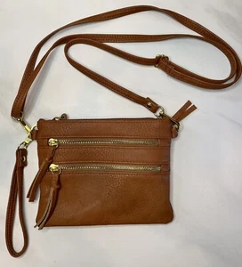 Crossbody Purse/Bag-Converts to Wristlet-Brown-Unbranded - Picture 1 of 7