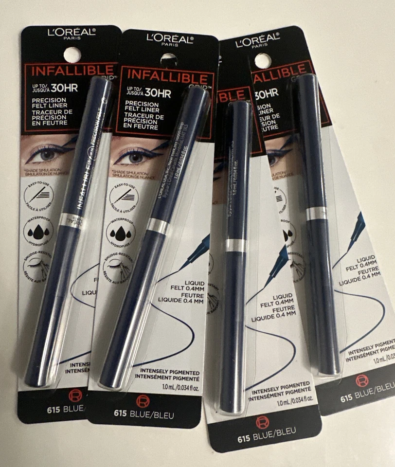4 PACK-LOREAL INFALLIBLE PRECISION FELT LINER 615 Blue - Image 1 of 2