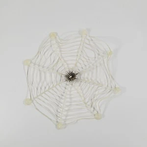 Vintage Halloween Spider Web Rubber Jiggler Suction Window Decor - Picture 1 of 3