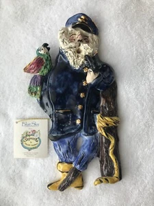 2000 BLUE SKY CLAYWORKS HEATHER GOLDMINC SEA CAPTAIN PARROT WALL PLAQUE - Picture 1 of 9
