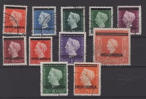 (WH22753) INDONESIA, 1948, NVPH 351/361, USED, CV € 125, SEE SCANS - Picture 1 of 2
