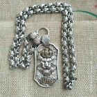 Rare Chinese old Miao Tibetan silver handmade Men Necklaces Pendant jewelry gift