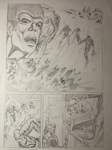 ARTE DE CÓMIC SUPERHÉROES Diseño de página de guión gráfico original SERIE DESCONOCIDA X1 - Imagen 1 de 4