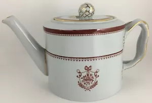 Spode Newburyport Y3360 teiera e coperchio rosso - Foto 1 di 5