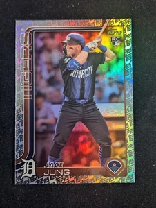 Jace Jung 2025 Topps Series 1 Fanatics Exclusive Logo Foil Pattern #80 Rookie RC - Picture 1 of 2