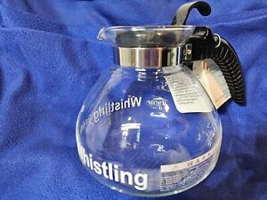 SIMAX WHISTLING GLASS  TEA KETTLE POT NEW NEVER USED