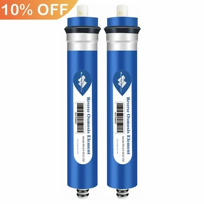 2 Pack 50/75/100/150GPD RO Membrane Reverse Osmosis System Water Purifier Filter - Image 1 of 4