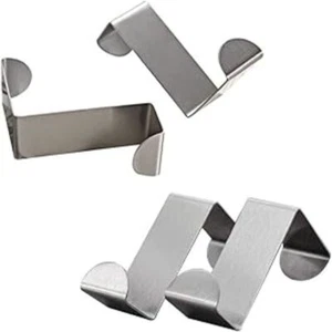 4 Pack Stainless Steel Over The Door Cabinet Drawer Door Hooks for Kitchen - Picture 1 of 1