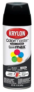 Krylon K05160107 ColorMaster Paint + Primer - Gloss Black 12 oz. Indoor/Outdoor - Picture 1 of 1