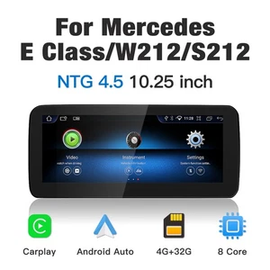 10.25" GPS Navigation Carplay Android for Mercedes E-class W212 2011–2014 - Picture 1 of 14