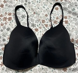 Ambrielle~Cotton~Wireless~Padded~Push-up~Bra~Women’s~Size 36DD~Black~EUC - Picture 1 of 8
