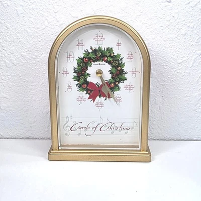 Howard Miller Carols of Christmas Alarm Clock Musical Wreath Holiday Decor - Image 1 of 4