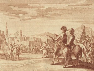 VALENCIA - Teilansicht - Schenk - Kupferstich um 1715 - Bild 1 von 2