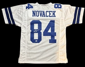 JAY NOVACEK SIGNED AUTO CUSTOM DALLAS COWBOYS JERSEY w/ JSA - Picture 1 of 3