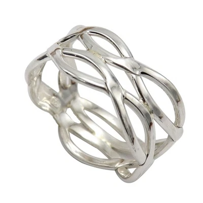 Handmade Jewelry Gift For Women Silver Solid 925 Sterling Band Ring  TSR1098 - Image 1 of 4