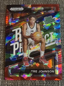 Tre Johnson 2024 Panini Prizm Draft Picks Rated Prospect #15 Red Ice - Foto 1 di 2