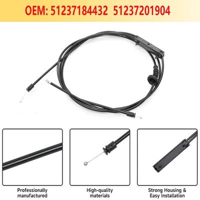 Cable de liberación de bloqueo de bloqueo de capó delantero y derecho para BMW 328i xDrive 335i xDrive X1 Foto 1 de 4
