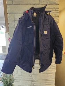 Chaqueta de Trabajo Carhartt De Colección US WEST Azul Acolchada Forrada Con Capucha 50 Reg (XXL) CQ182 - Imagen 1 de 9