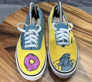 Vans Shoes Women’s 9.5 Men’s 8 Yellow The Simpsons Low Tops Lace Up Sneakers - Picture 1 of 12