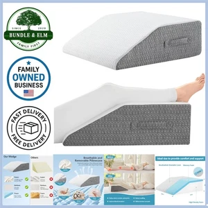 Cuscino Gambe Memory Foam Supporto Elevazione 24x22x8 Pollici Copertura Traspirante - Foto 1 di 7